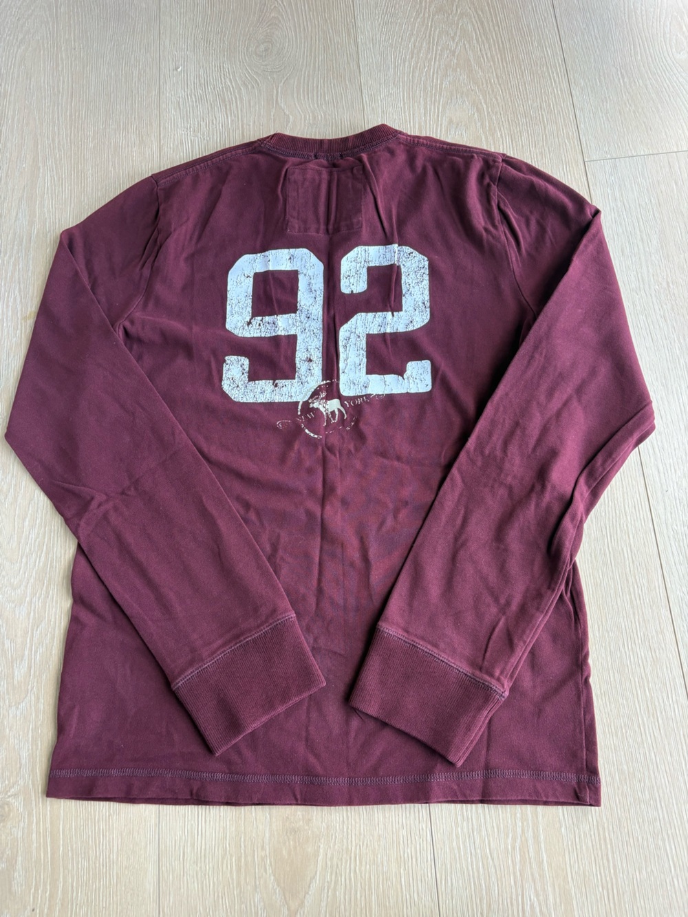Abercrombie & Fitch men Burgundy men long sleeve shirt